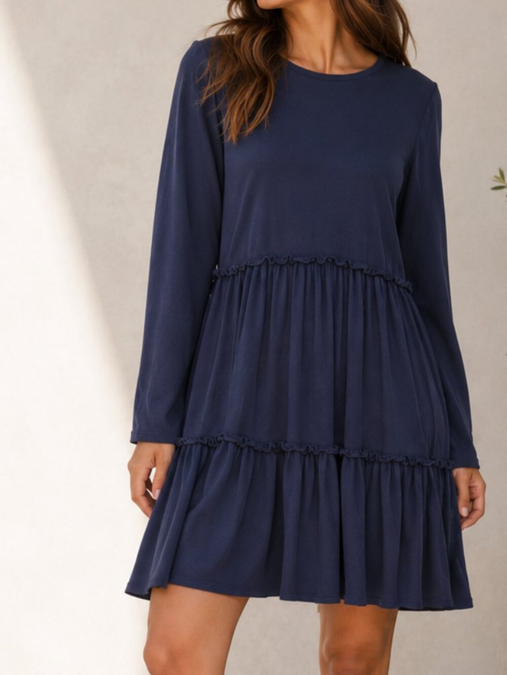 Bellamie Tiered Ruffled Long Sleeve Dress
